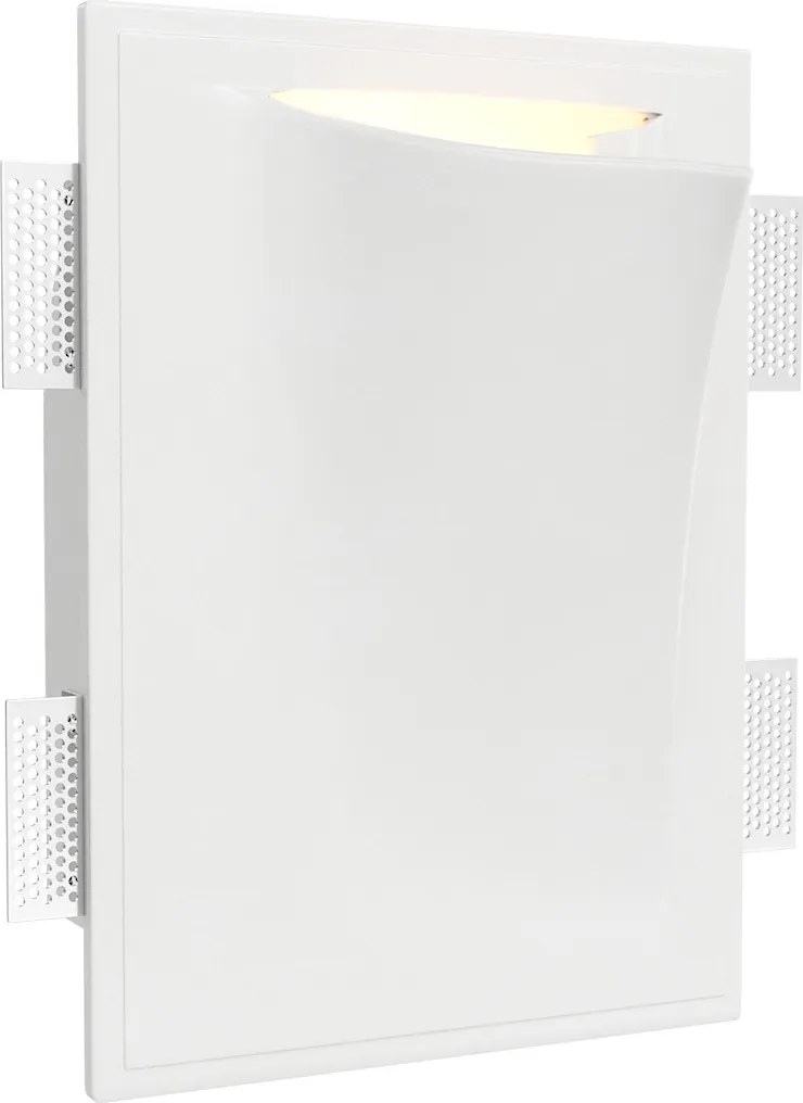 Applique da Incasso E14 FOLD DX a Libro in Gesso Pitturabile