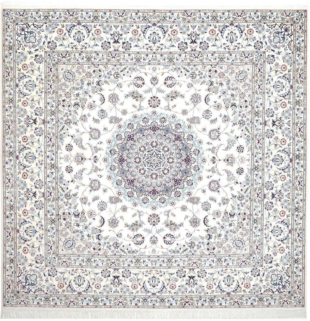 Nain Tappeto 210x220 Beige (Iran) Annodato A Mano