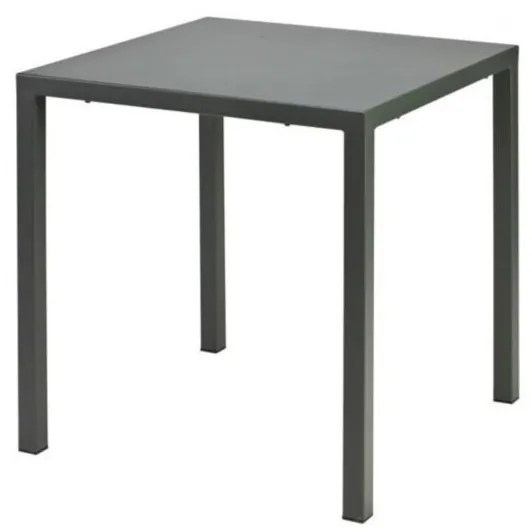 Tavolo MARSIGLIA in metallo antracite 70&#215;70 cm, impilabile