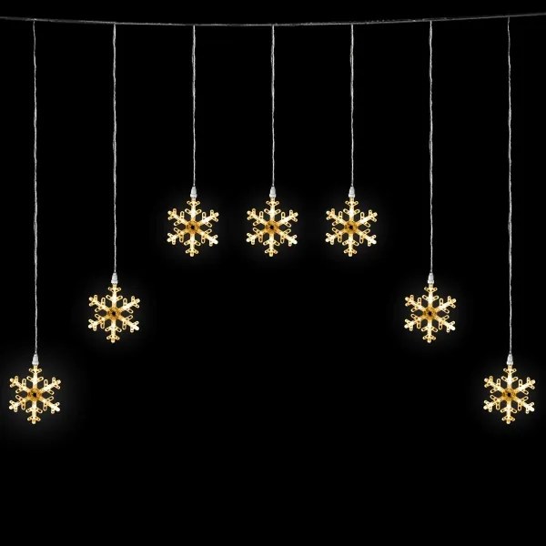 Aigostar - Catena luminosa LED per esterni 84xLED/230V 1,2x1m IP44 bianco caldo fiocchi di neve