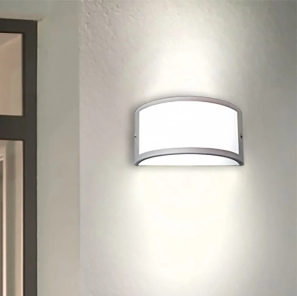 Applique Moon Design - E27 Bianca Curva per Esterni IP65