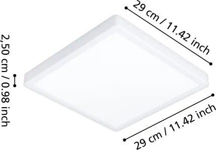 Eglo 901337 - Plafoniera LED da bagno FUEVA LED/13W/230V 29x29 cm IP44 bianca