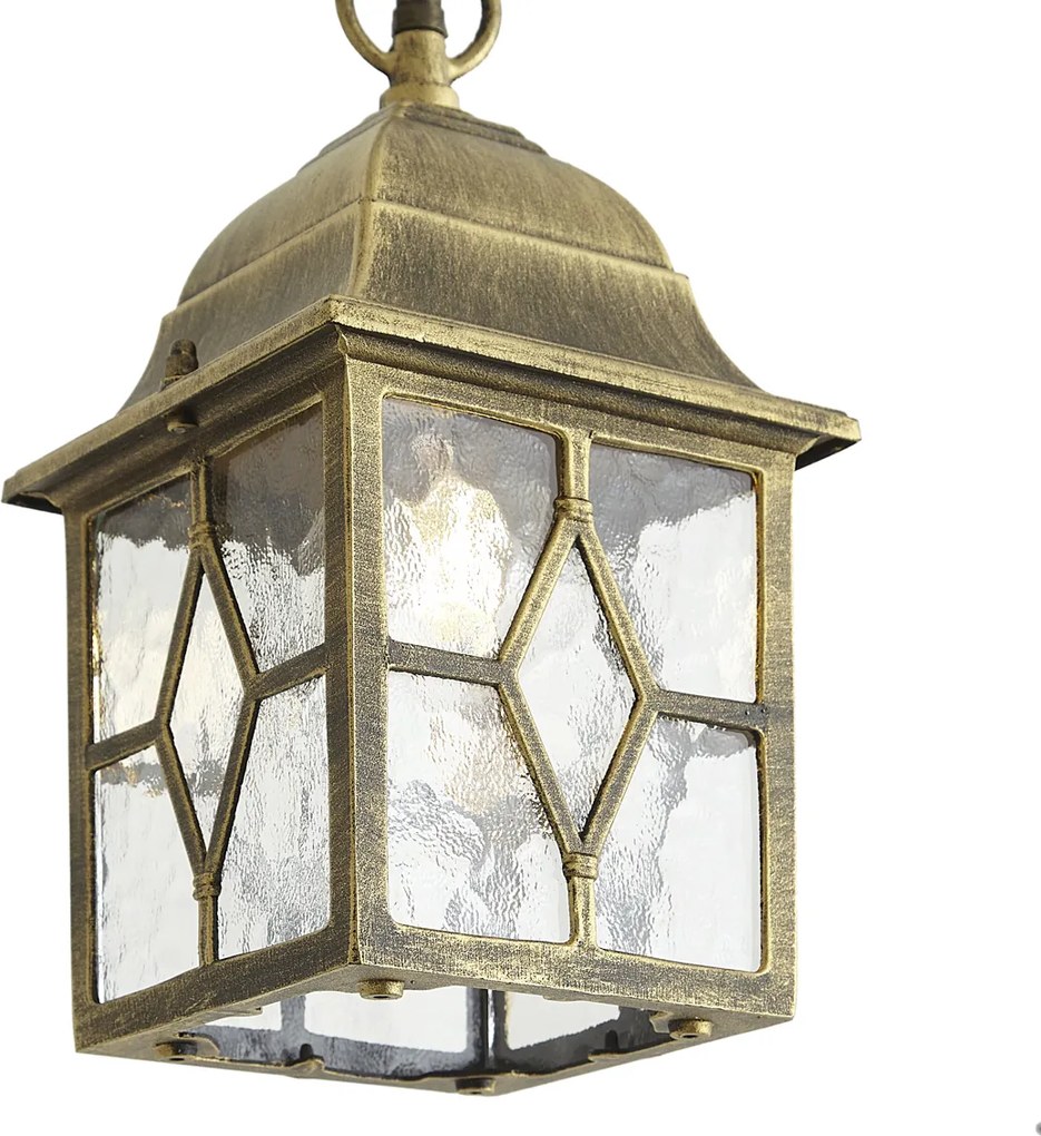 Lampada a sospensione classica oro antico IP23 - London