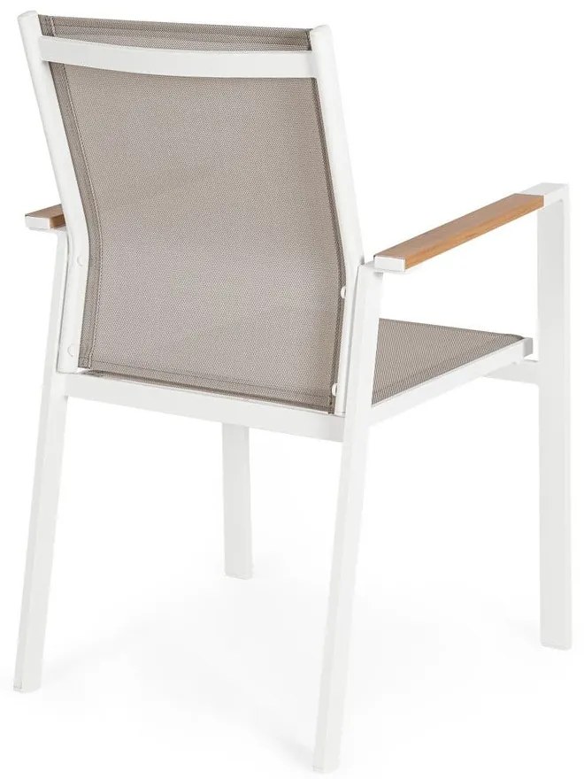 Sedia da esterno bianca in metallo Heta – Bizzotto