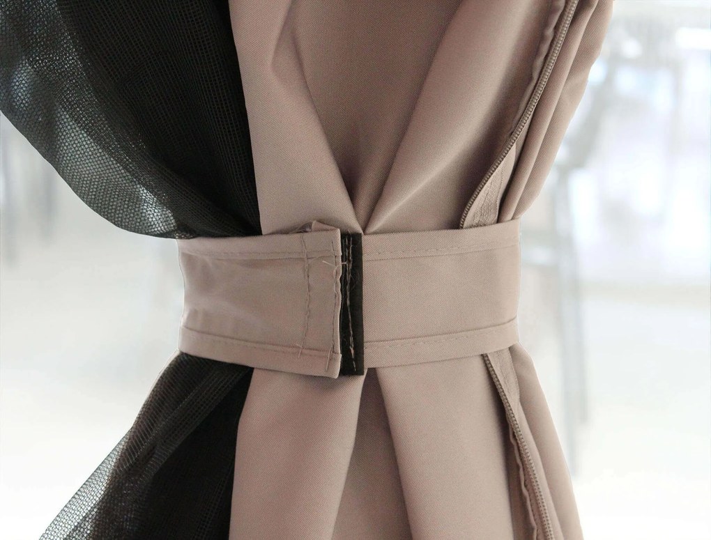 AULUS - gazebo da giardino in alluminio completo di pareti laterali 3 x 4 m