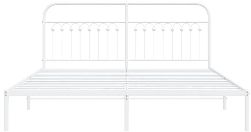 Giroletto con testiera metallo bianco 183x213 cm