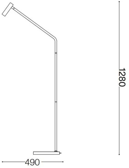 Ideal Lux - Lampada LED da terra EASY LED/3,5W/230V CRI 90 ottone