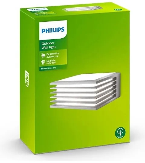 Philips - Applique da esterno SHADES 1xE27/15W/230V IP44 grigio