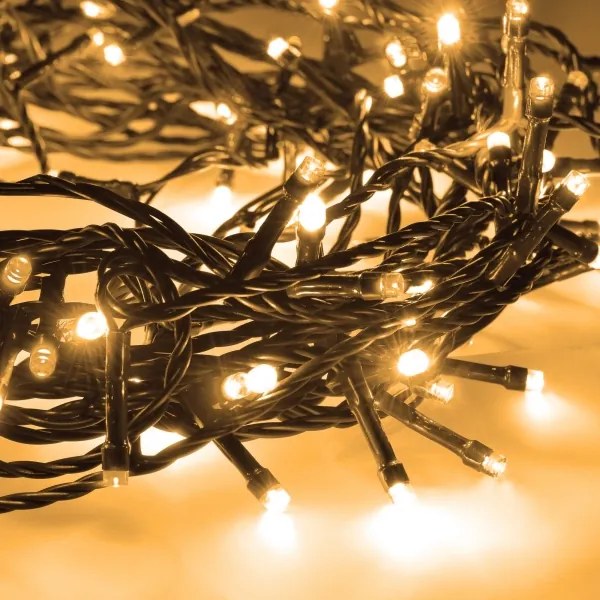 Brilagi - Catena luminosa LED per esterni 100 LED/8 funzioni 13 m IP44 bianco caldo