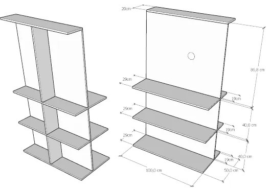 Mobile porta TV con foro passacavi 100x170h cm Antracite Spatolato - LOKI B
