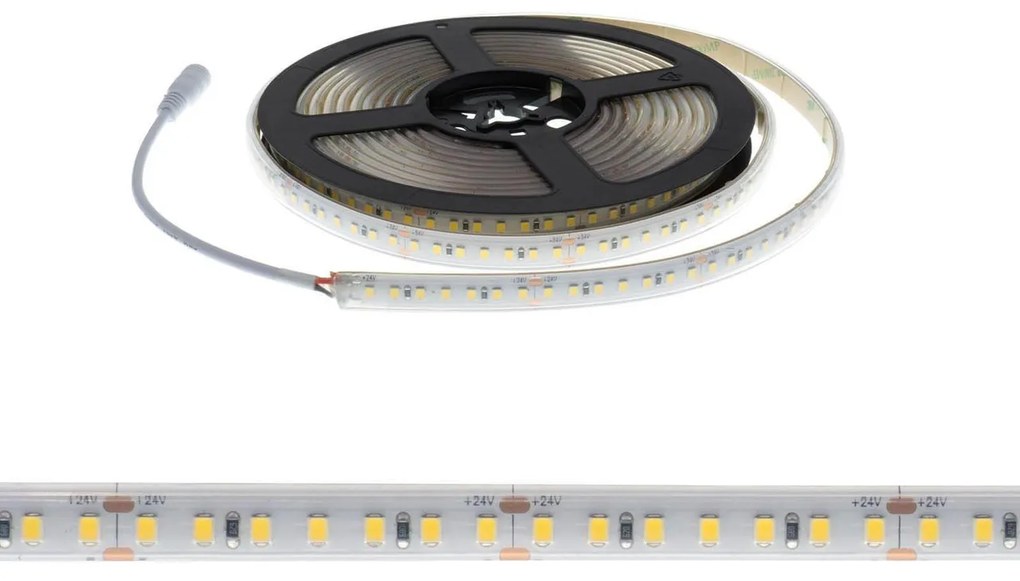 Striscia LED Professional 2835/140 - IP67 - 15W/m - 5m - 24V Colore Bianco Caldo 2.700K