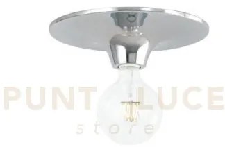 Plafoniera vesevus cromo 1 luce attacco e27 30x30x8cm in metallo