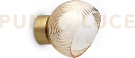 Bloom applique a parete 1 luce attacco g9 lampadina inclusa ottone