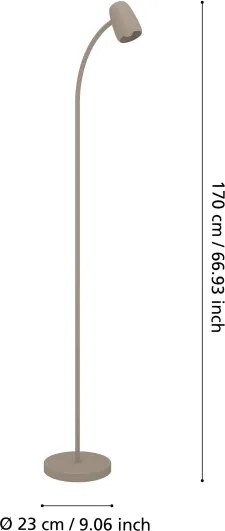 Eglo 902171 - Lampada da terra CARLO 1xE14/18W/230V color crema