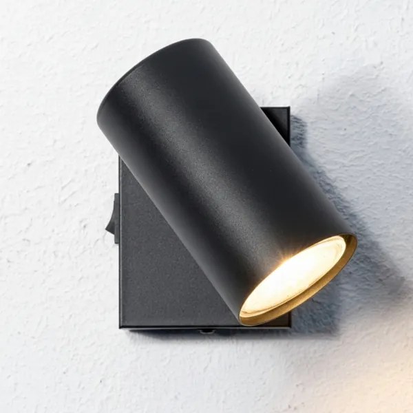 Globo 57911-1B - Faretto da parete ROBBY 1xGU10/25W/230V nero