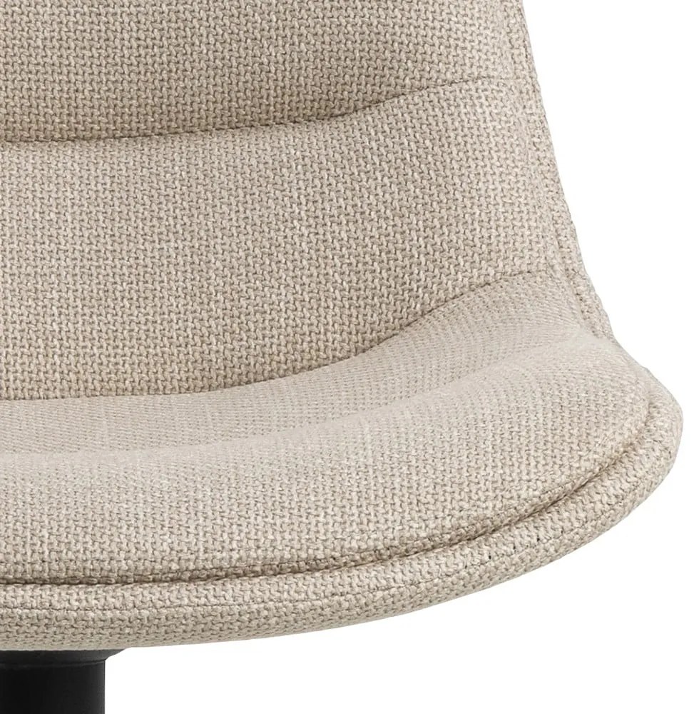 Sgabello da bar nero/beige con altezza regolabile (altezza della seduta 65 cm) Adisa – Actona