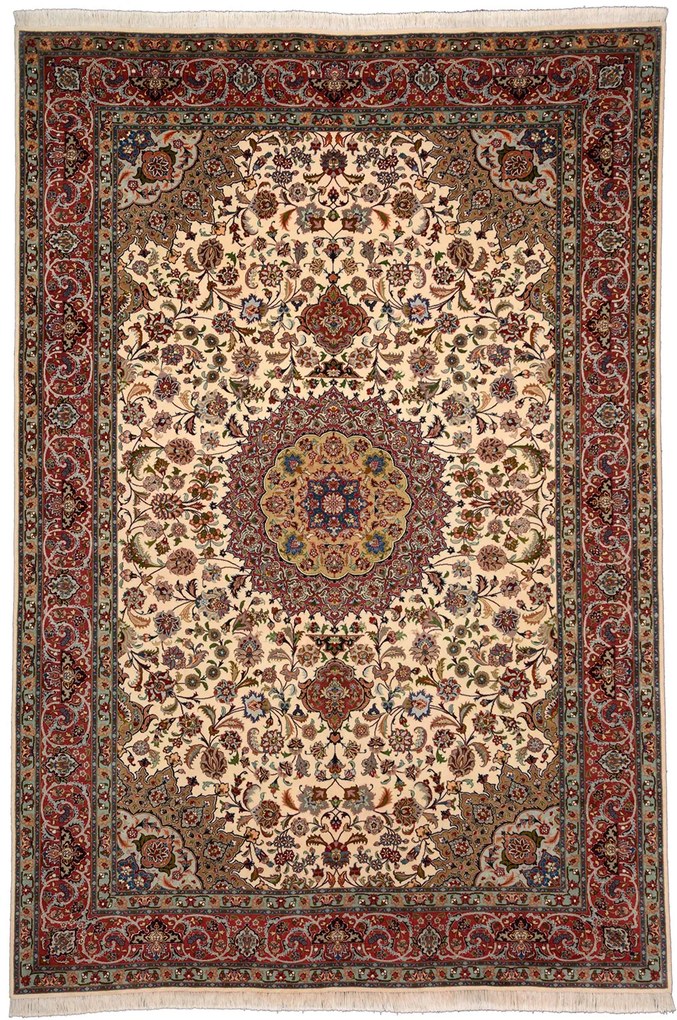 Tabriz Tappeto persiano 210x310 Beige (Iran) Annodato A Mano