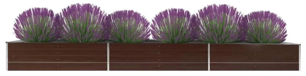 Letto Rialzato Giardino İn Acciaio Zincato 480x80x45 Cm Marrone /