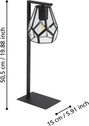 Eglo 43646 - Lampada da tavolo MARDYKE 1xE27/40W/230V