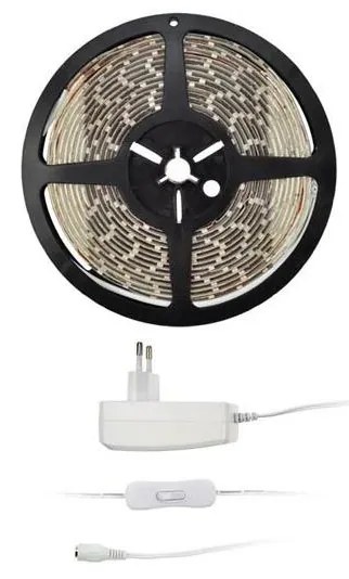 Solight WM51-65T - Striscia LED 5 m LED/4,8W/230V, adattatore