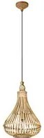 Lampadario Rustico Amsfield Piccolo 1 Luce Metallo Marrone E Legno