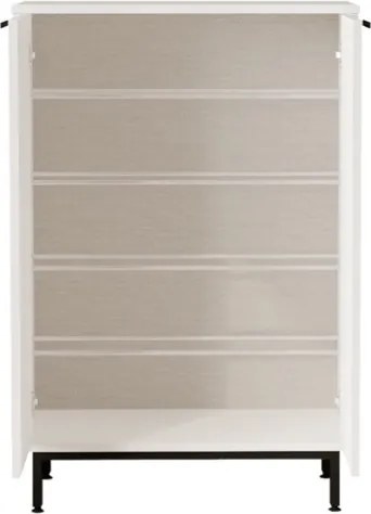 Scarpiera Da Ingresso Multiripiano 72x36x105 A 2 Ante Con Piedini Argo Bianca