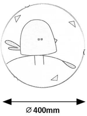 Rabalux 71278 - Plafoniera per bambini FOWLY 2xE27/60W/230V