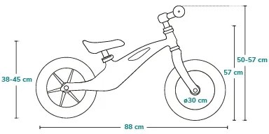 Lionelo - Bici a spinta BART AIR nero/arancione