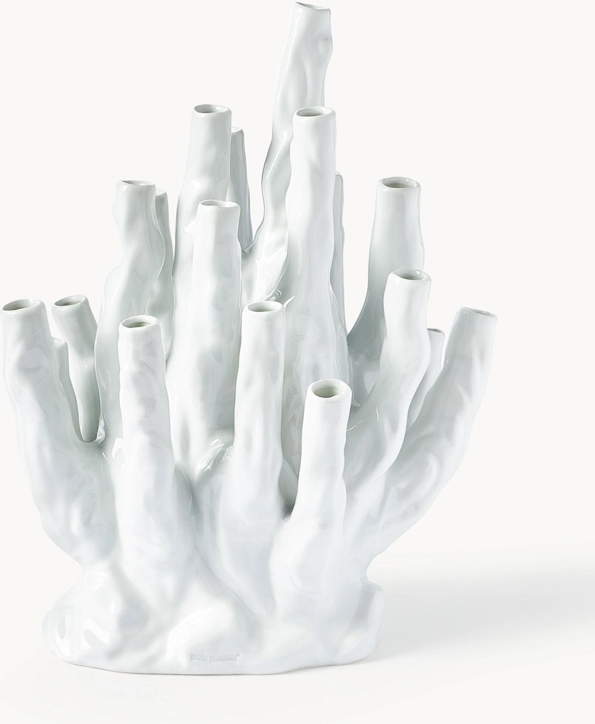 Vaso in porcellana di design Coral, alt. 40 cm