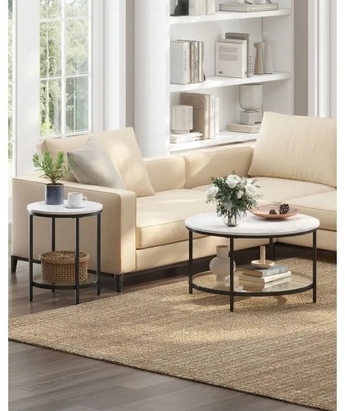 Tavolino d'appoggio SID nero/bianco