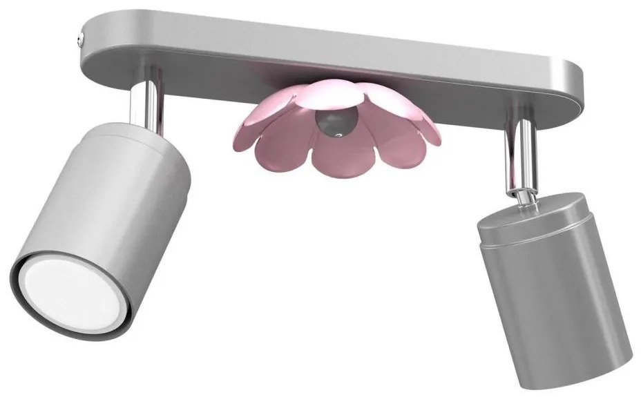 Faretto FLOWER 2xGU10/8W/230V cromo opaco