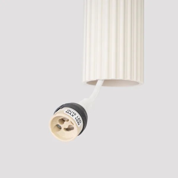 Sollux SL.1595 - Lampadario a sospensione con filo KARBON 3xGU10/10W/230V color crema