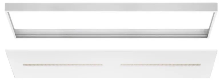 Plafoniera LED 120x30 28W, 36W, 42W CCT, CRI92 con driver Philips Colore Bianco Variabile CCT, Potenza 28W
