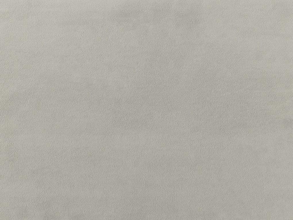 Letto velluto grigio chiaro e oro 180 x 200 cm CHALEIX Beliani