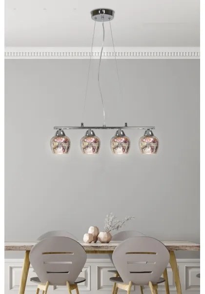 Lampadario a sospensione con filo SIRIUS 4xE27/60W/230V