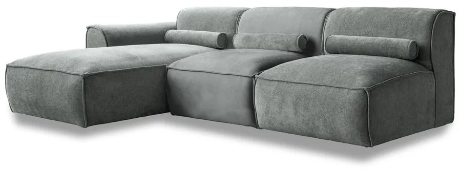 Divano angolare componibile verde (con penisola a sinistra) Flex Felix – Miuform