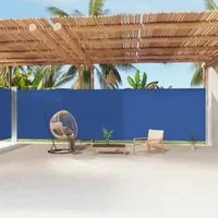 Tenda da Sole Laterale Retrattile Blu 220x1200 cm 318088