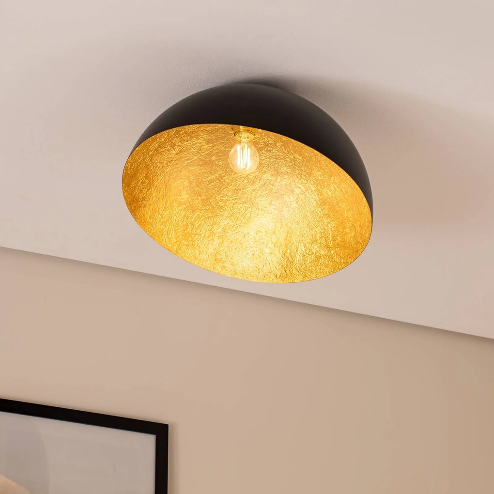 SIGMA Plafoniera Sfera, Ø 50 cm, nero/oro