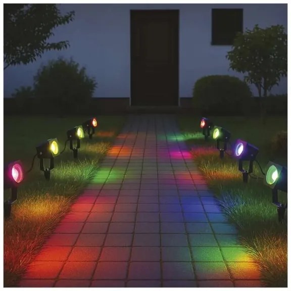 Kit di espansione LED RGBIC dimmerabile per esterni, lampada LED/1,5W/12V, 3000-6500K, IP65, Wi-Fi Tuya