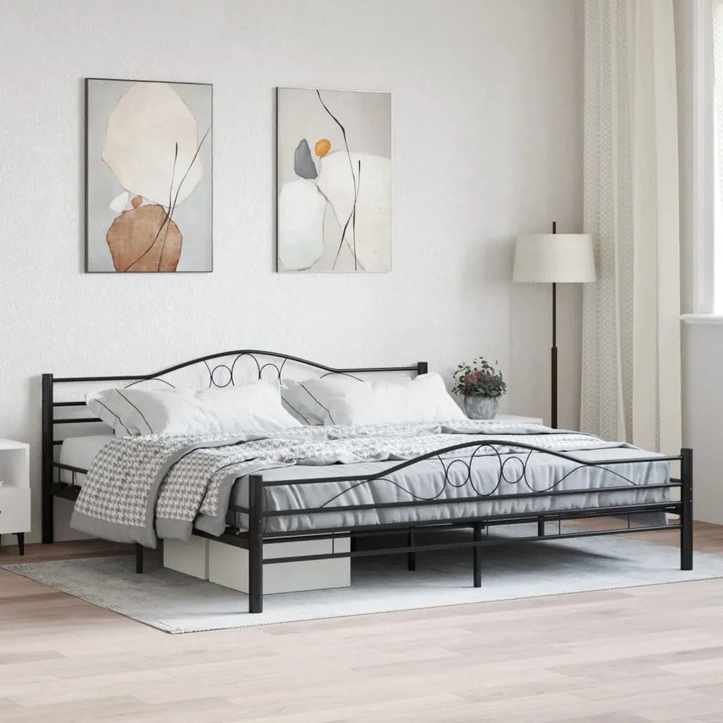 Giroletto Nero İn Acciaio 180x200 Cm /
