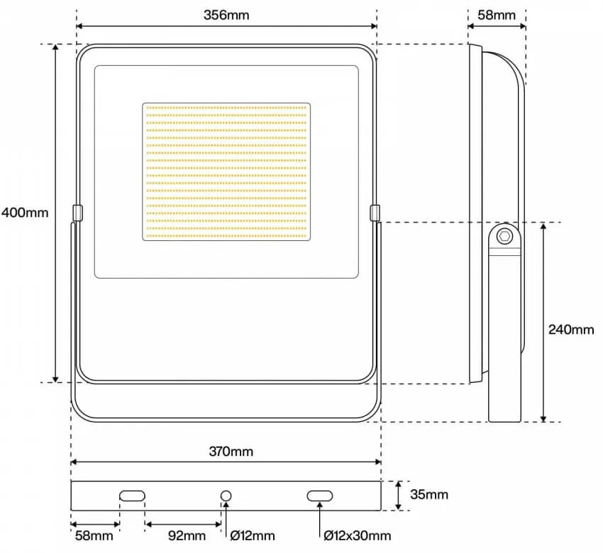Proiettore LED 200W IP65 145lm/W Colore  Bianco Naturale 4.000K