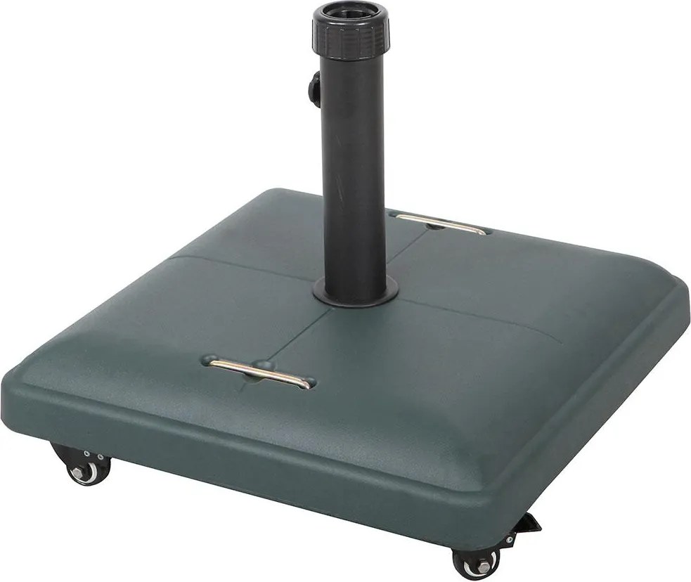 Base per Ombrellone Ø35 a Ø55 con Ruote e Maniglie da Giardino in Cemento 37Kg Vorghini UnShake Verde...