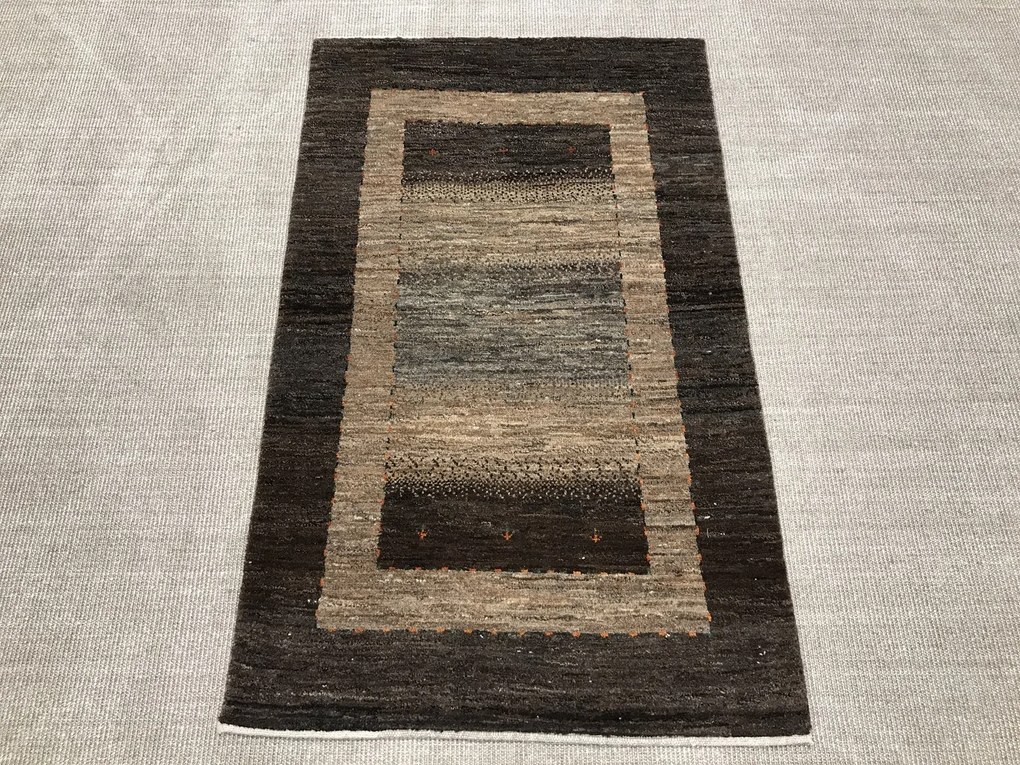 Gabbeh Tappeto 90 x 150 Grigio (Iran) Annodato A Mano