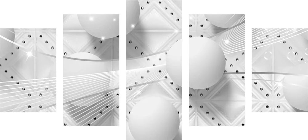 Quadri 5 pezzi – Lusso in bianco e nero