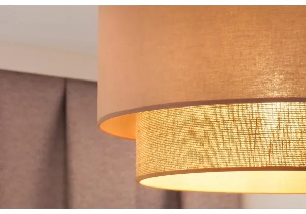 Duolla - Lampadario a plafone  BOHO 1xE27/15W/230V diametro 45 cm beige/marrone