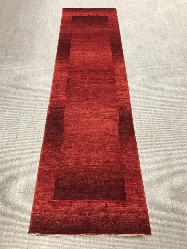 Loribaft Tappeto 80 x 290 Rosso (Iran) Annodato A Mano
