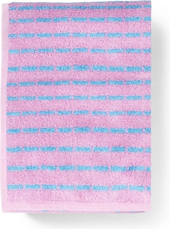 Asciugamano tipo terry blu/rosa in misto bambù 50x100 cm Nuance – JUNA