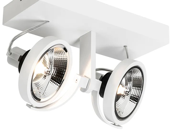 Faretto moderno bianco a 2 luci - Master 111