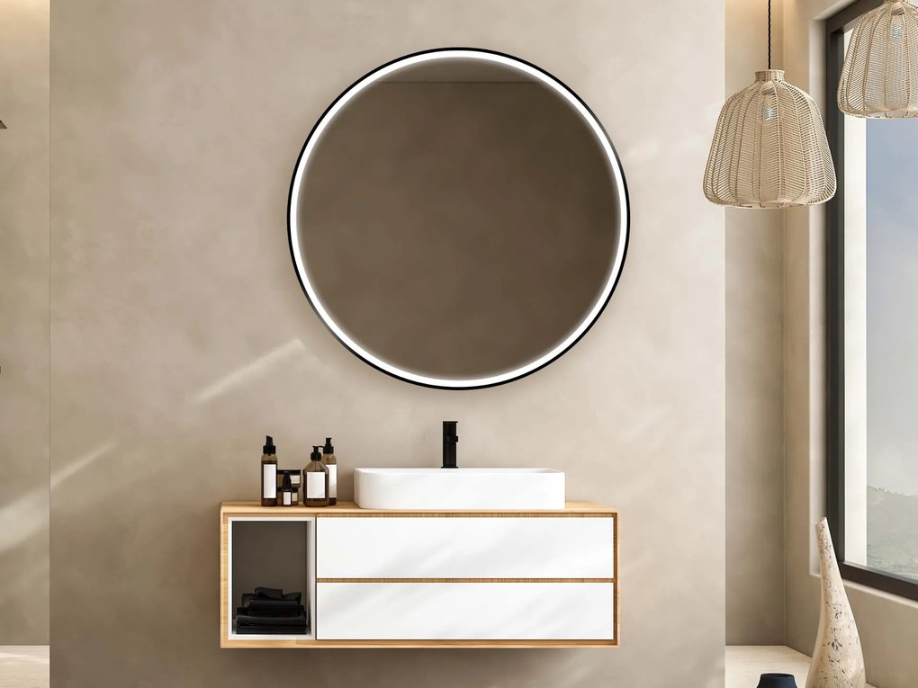 Specchio LED in cornice per bagno C1