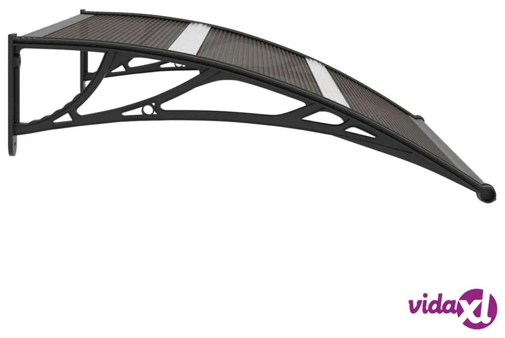 vidaXL Pensilina per Porta Nera 120x75 cm in PC